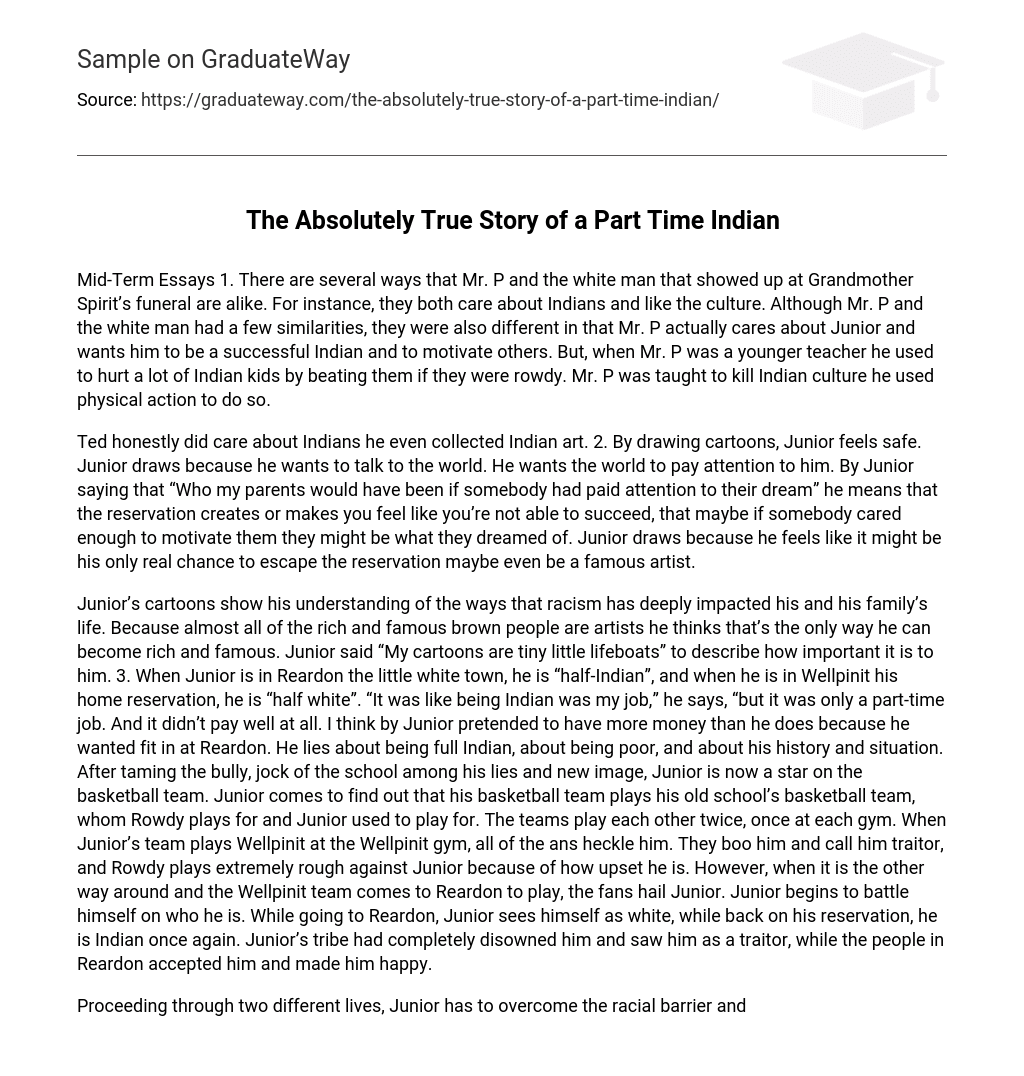 The Absolutely True Story of a Part Time Indian