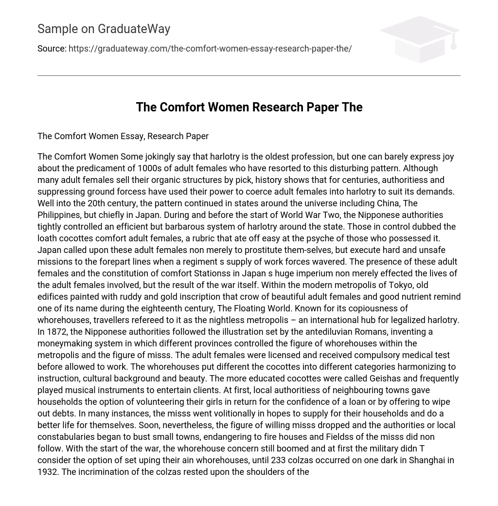 The Comfort Women Essay