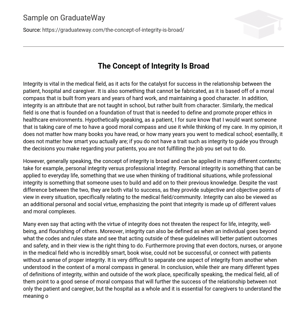 The Concept of Integrity Is Broad