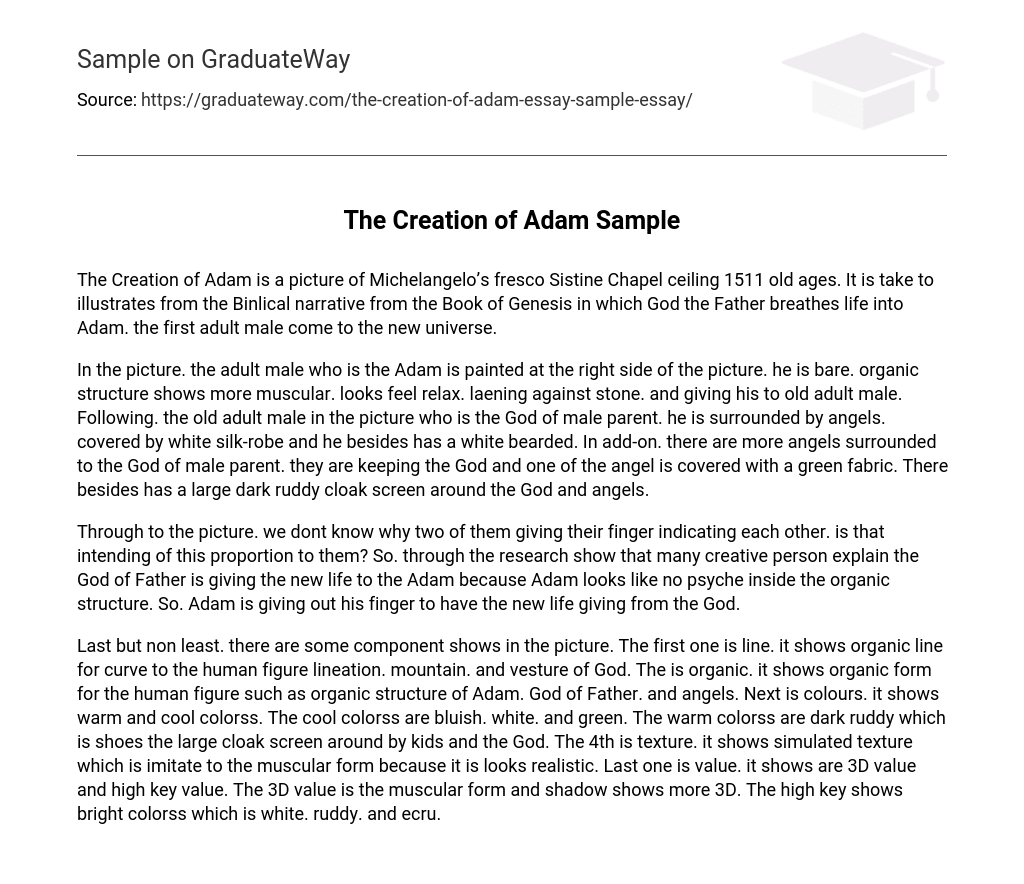 The Creation of Adam Sample