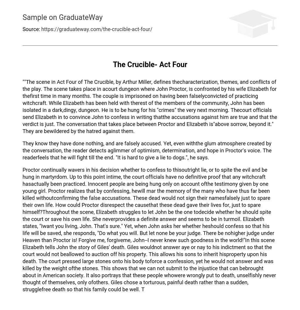 The Crucible- Act Four