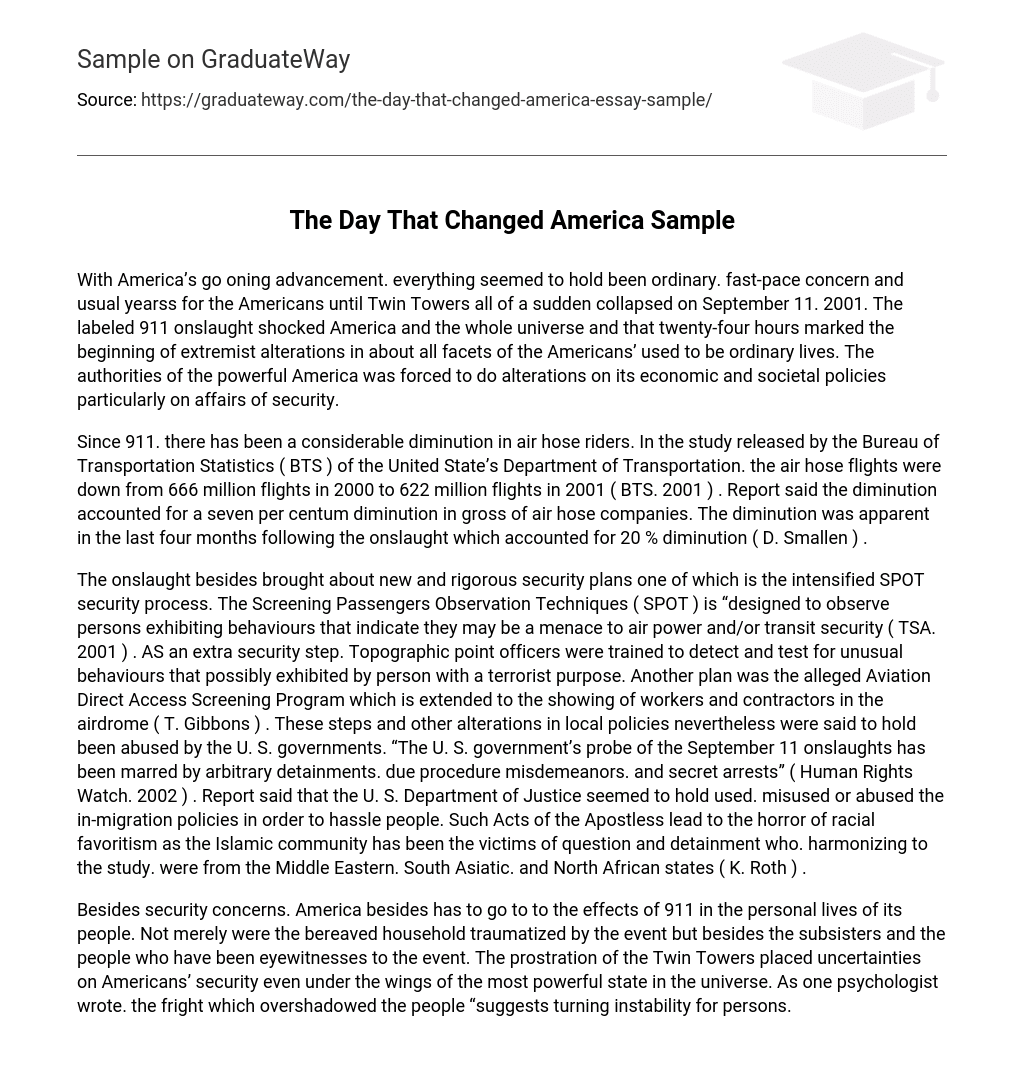 The Day That Changed America Sample