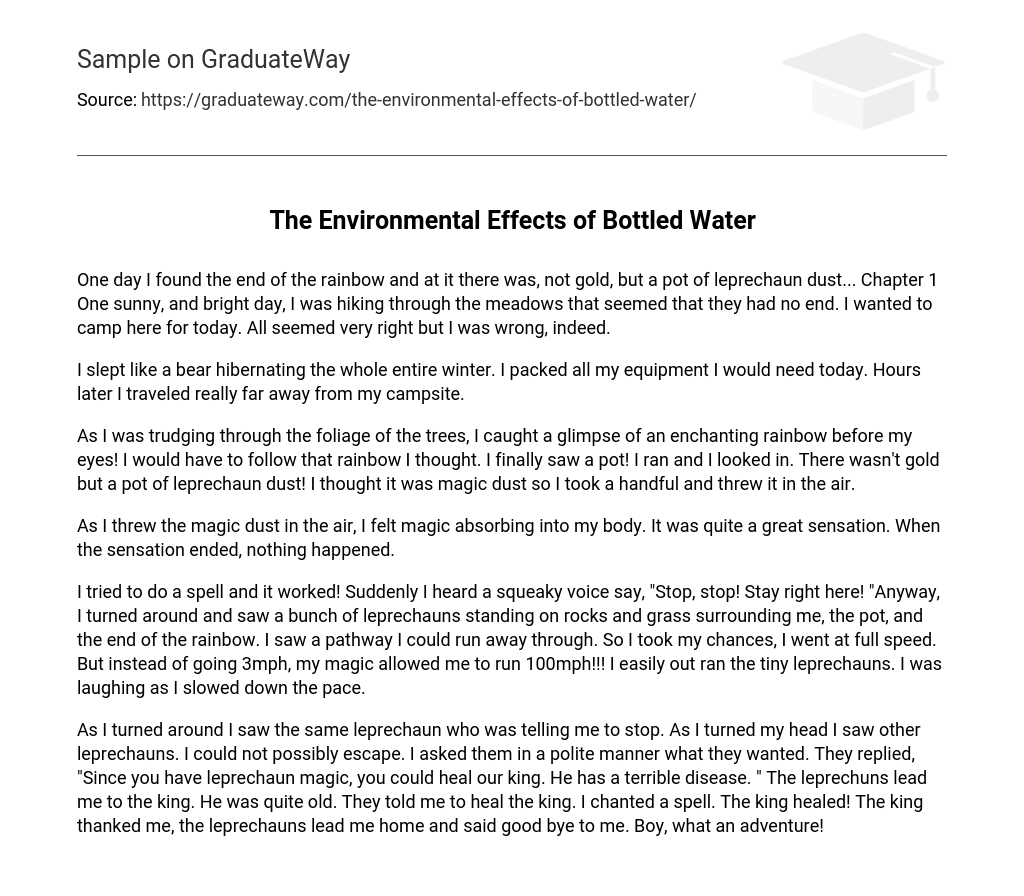 The Environmental Effects of Bottled Water