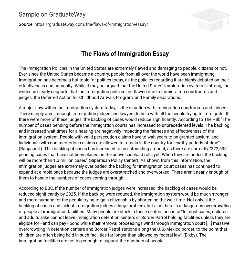 The Flaws of Immigration Essay