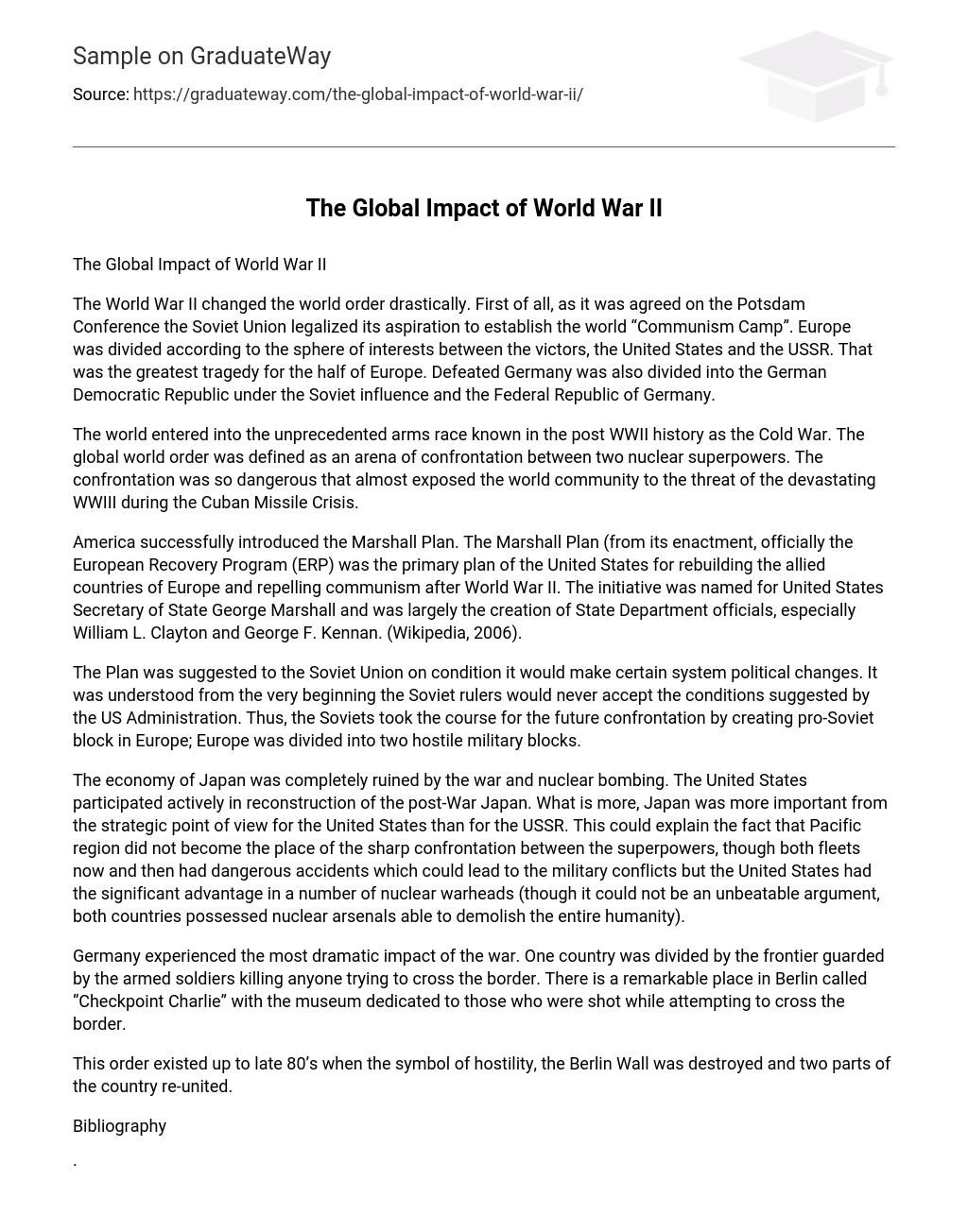 impact of world war 2 essay