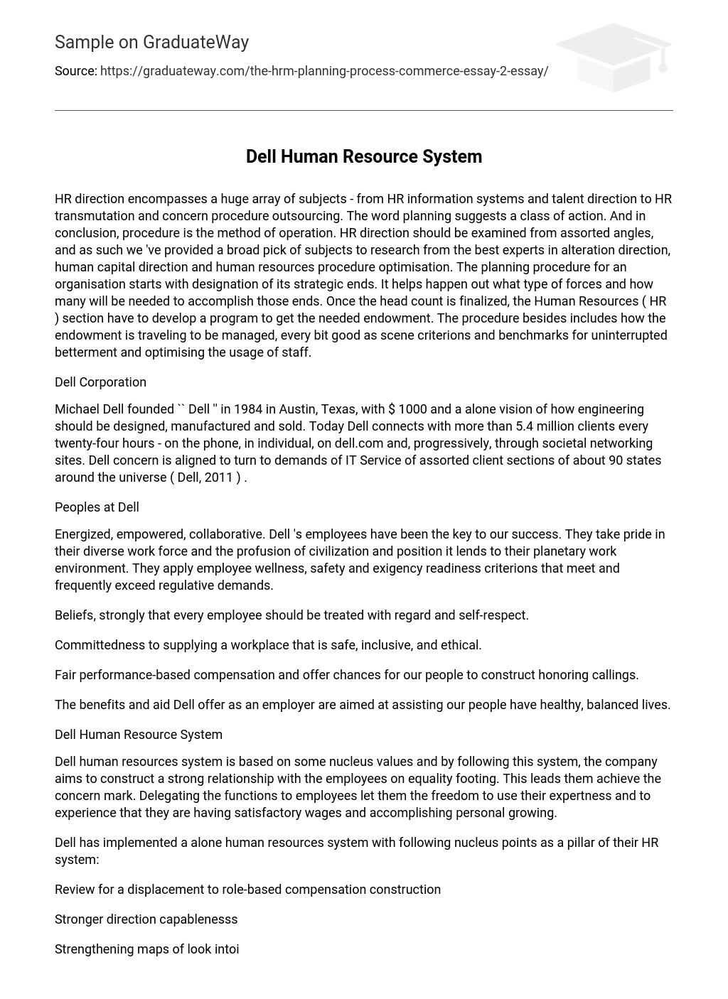 Dell Human Resource System