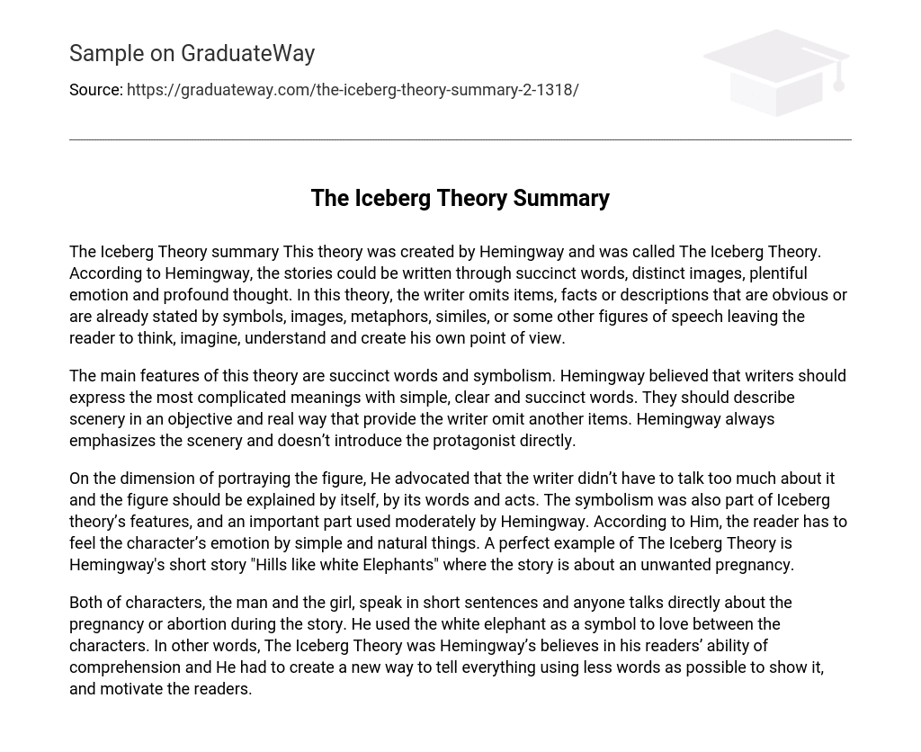 The Iceberg Theory by Hemingway