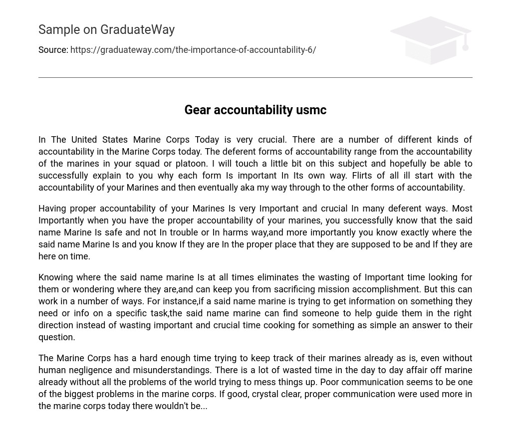 gear accountability essay