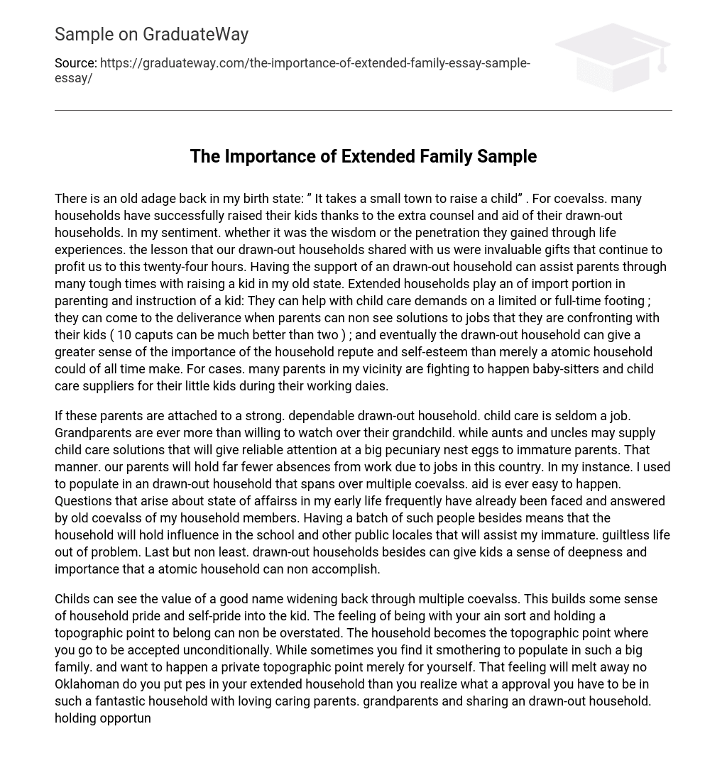 extended family email essay