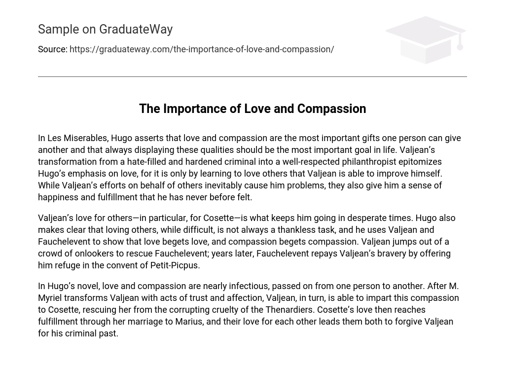 how to impart love and compassion to others essay