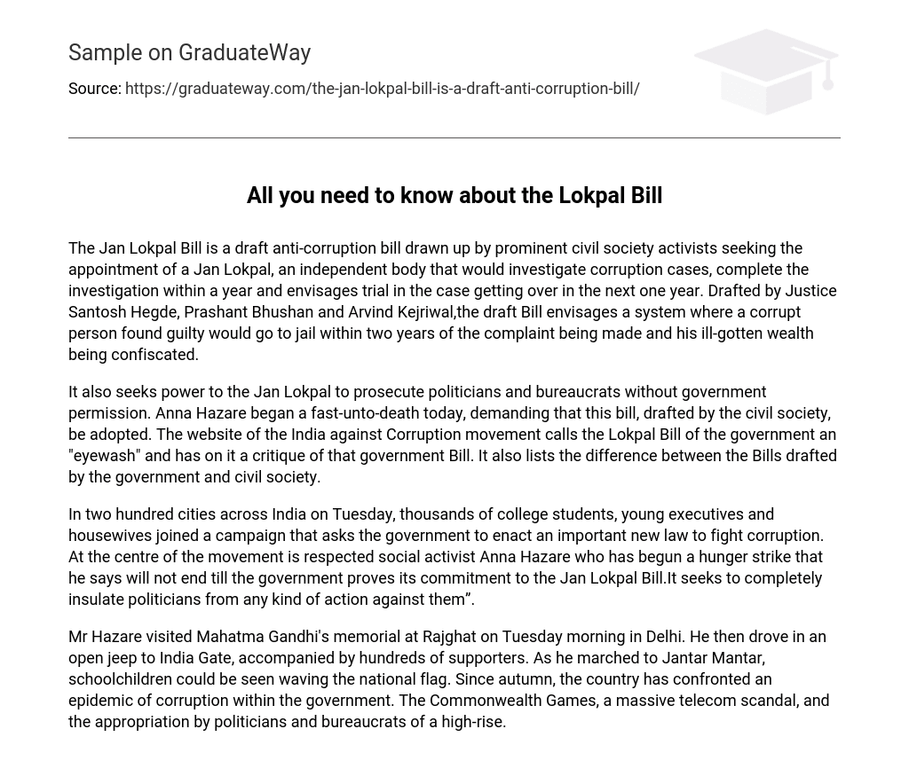All you need to know about the Lokpal Bill