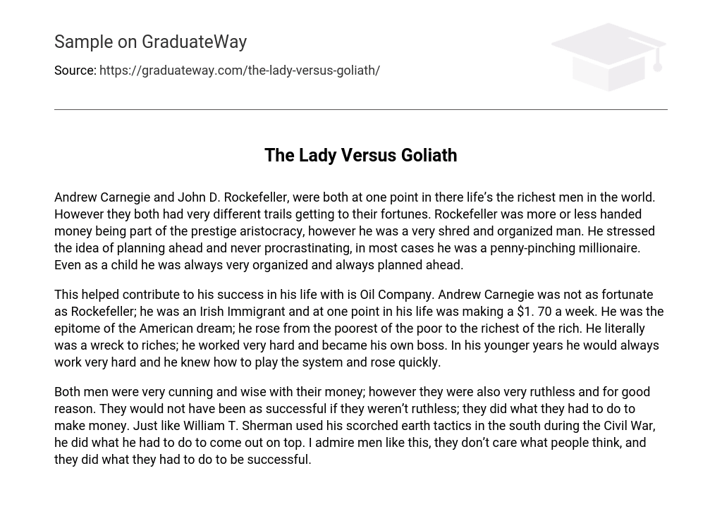 The Lady Versus Goliath