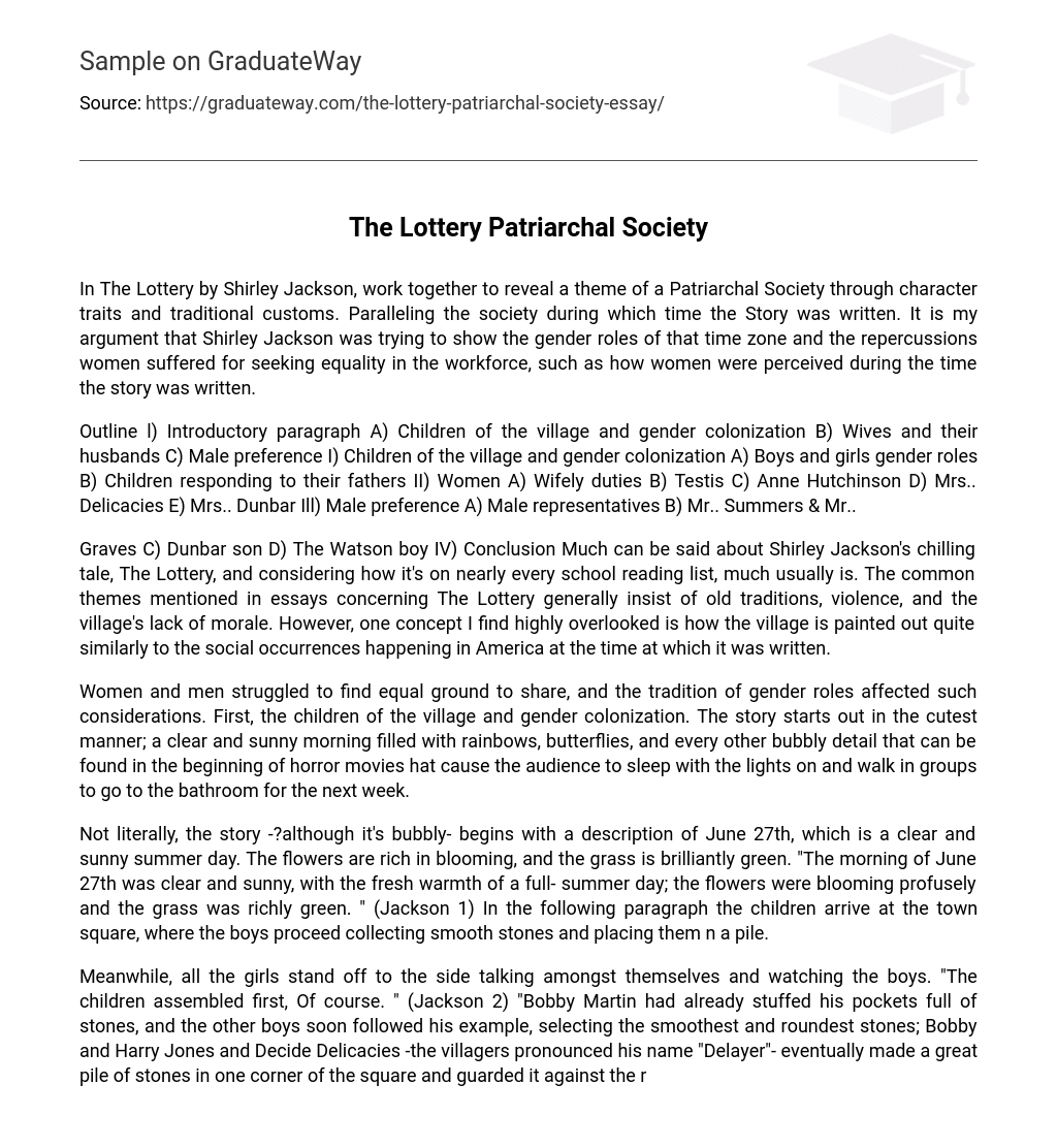 the-lottery-patriarchal-society-essay-example-graduateway