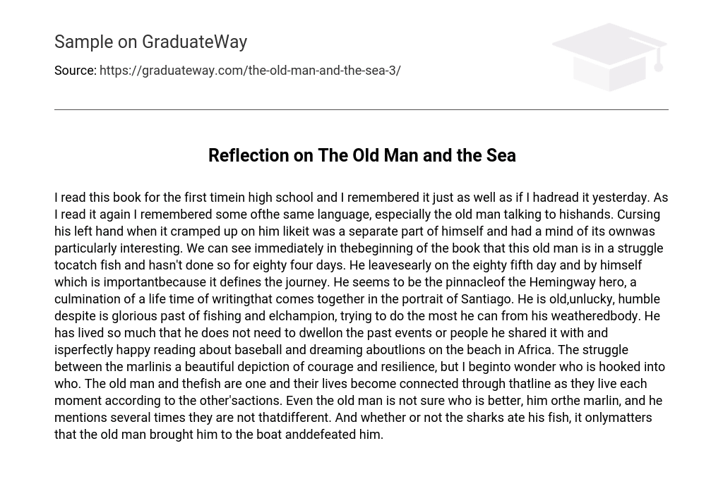 Reflection on “The Old Man and the Sea”