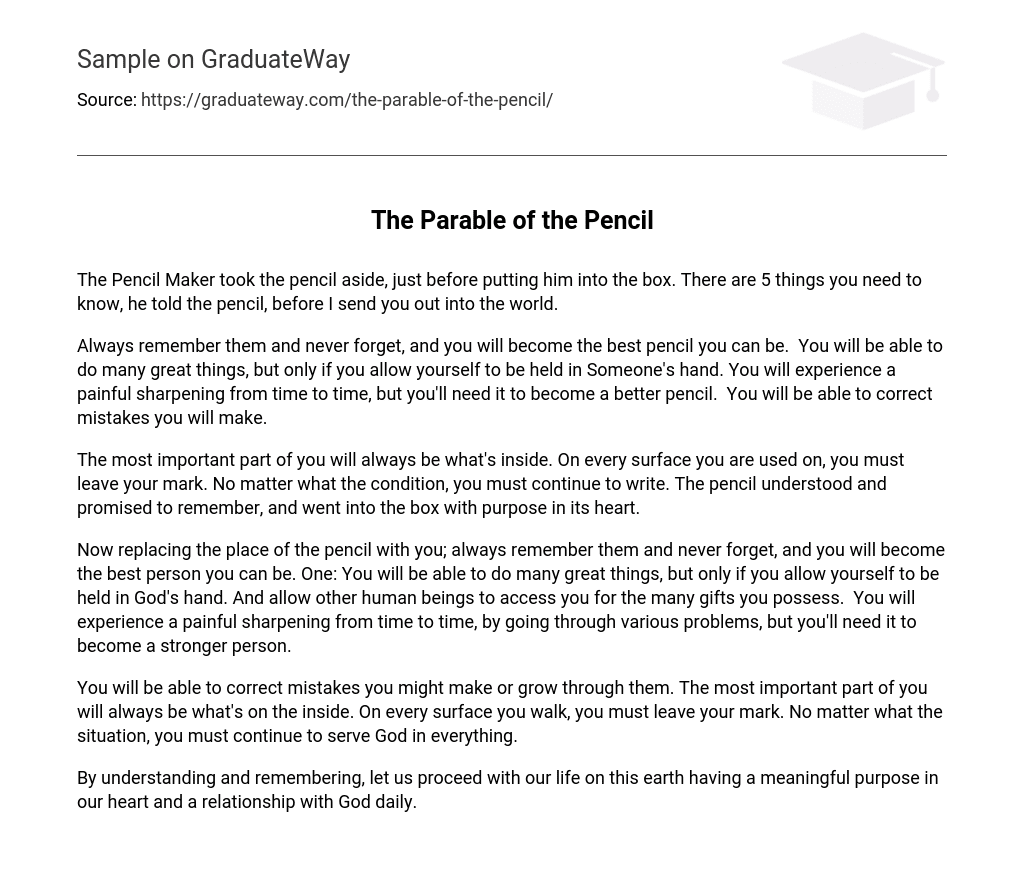 The Parable of the Pencil