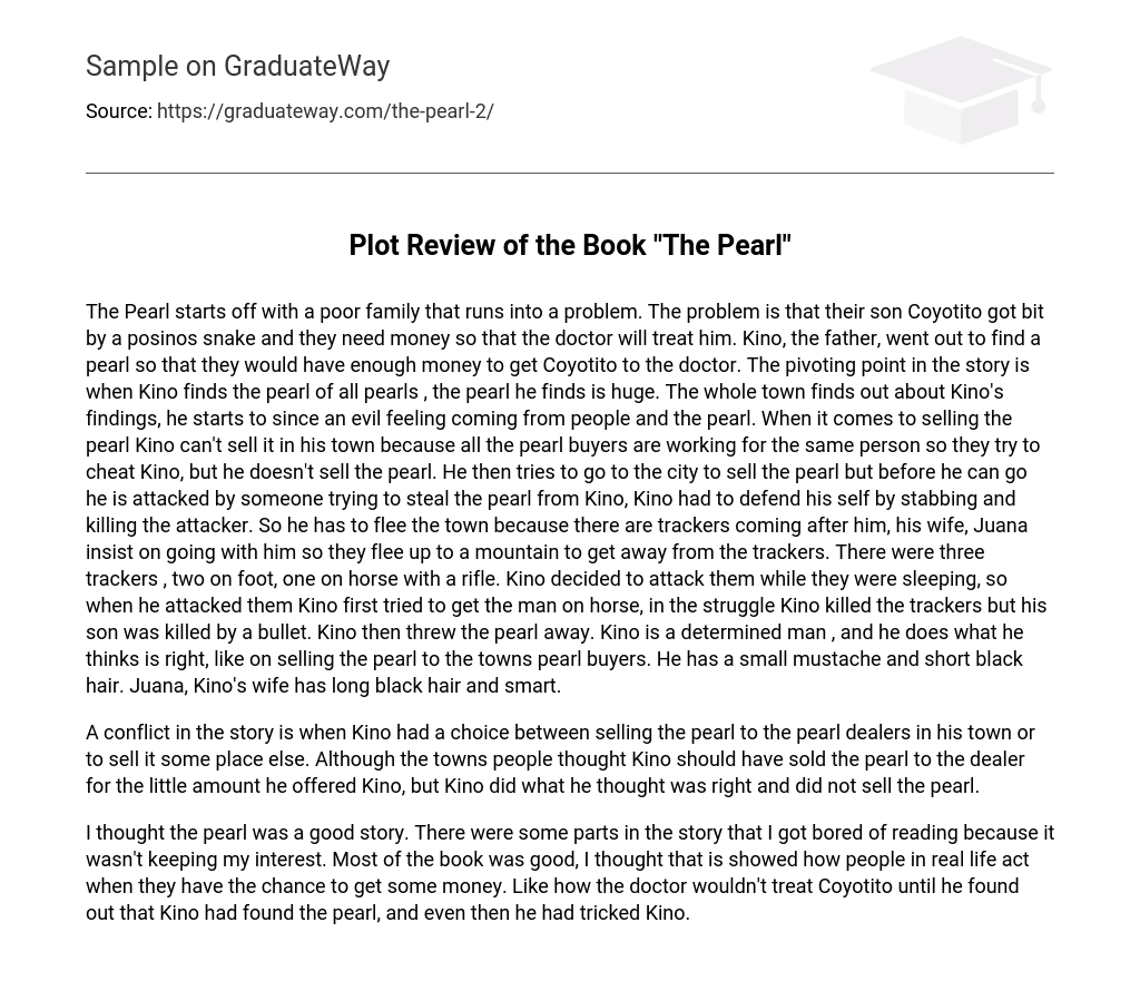 Plot Review of the Book “The Pearl”