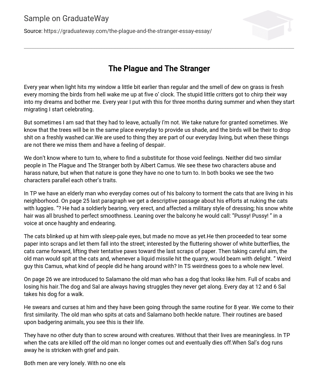 The Plague and The Stranger