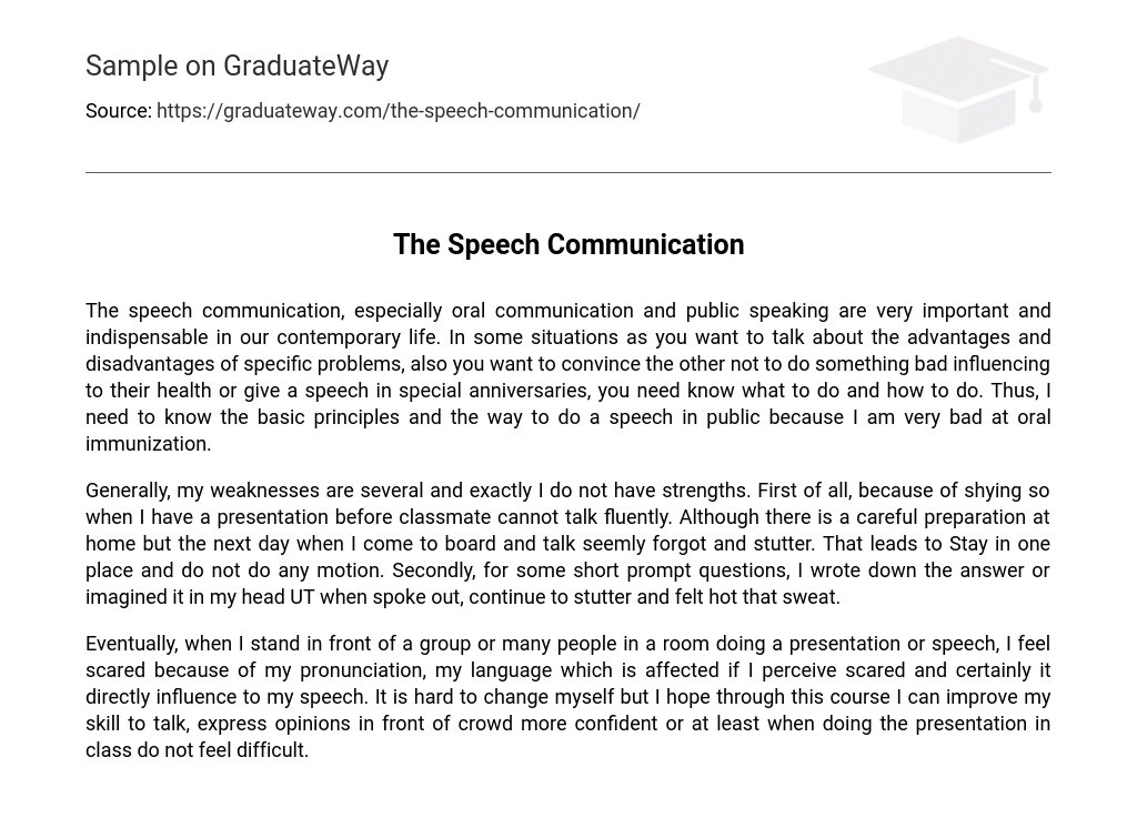 The Speech Communication