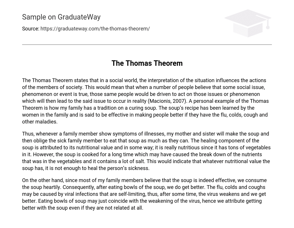 The Thomas Theorem