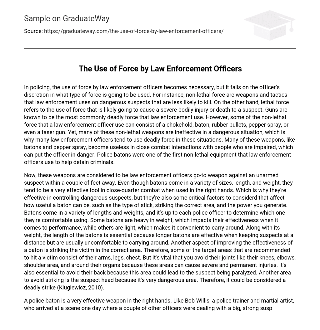 good essay titles for law enforcement