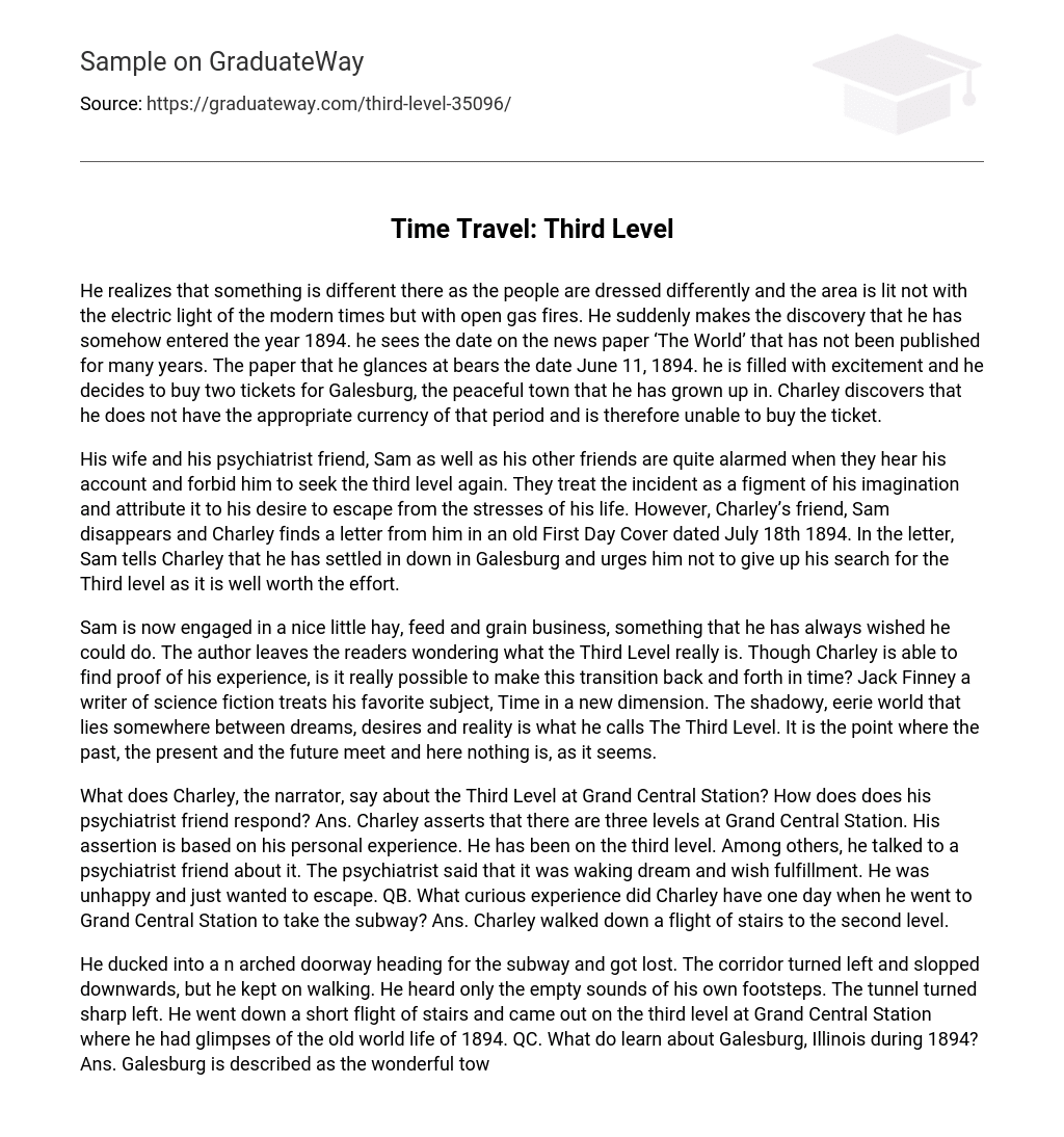 time travel research essay