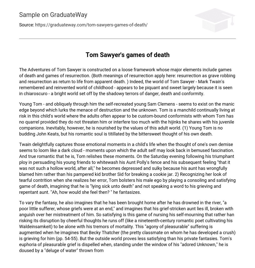 Tom Sawyer’s games of death