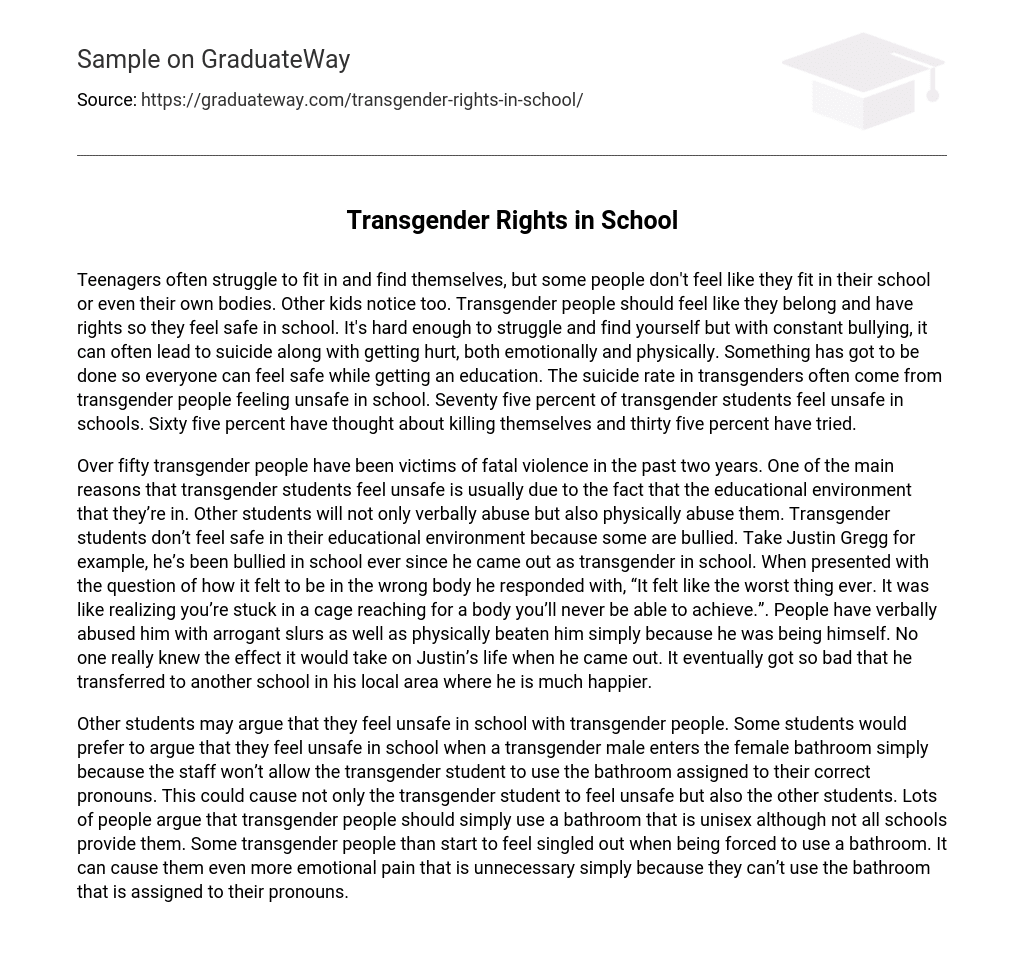 Transgender Rights in School