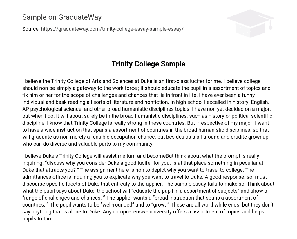 Trinity College Sample