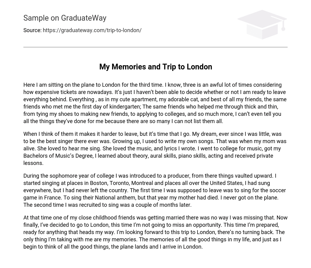 my first trip to london essay