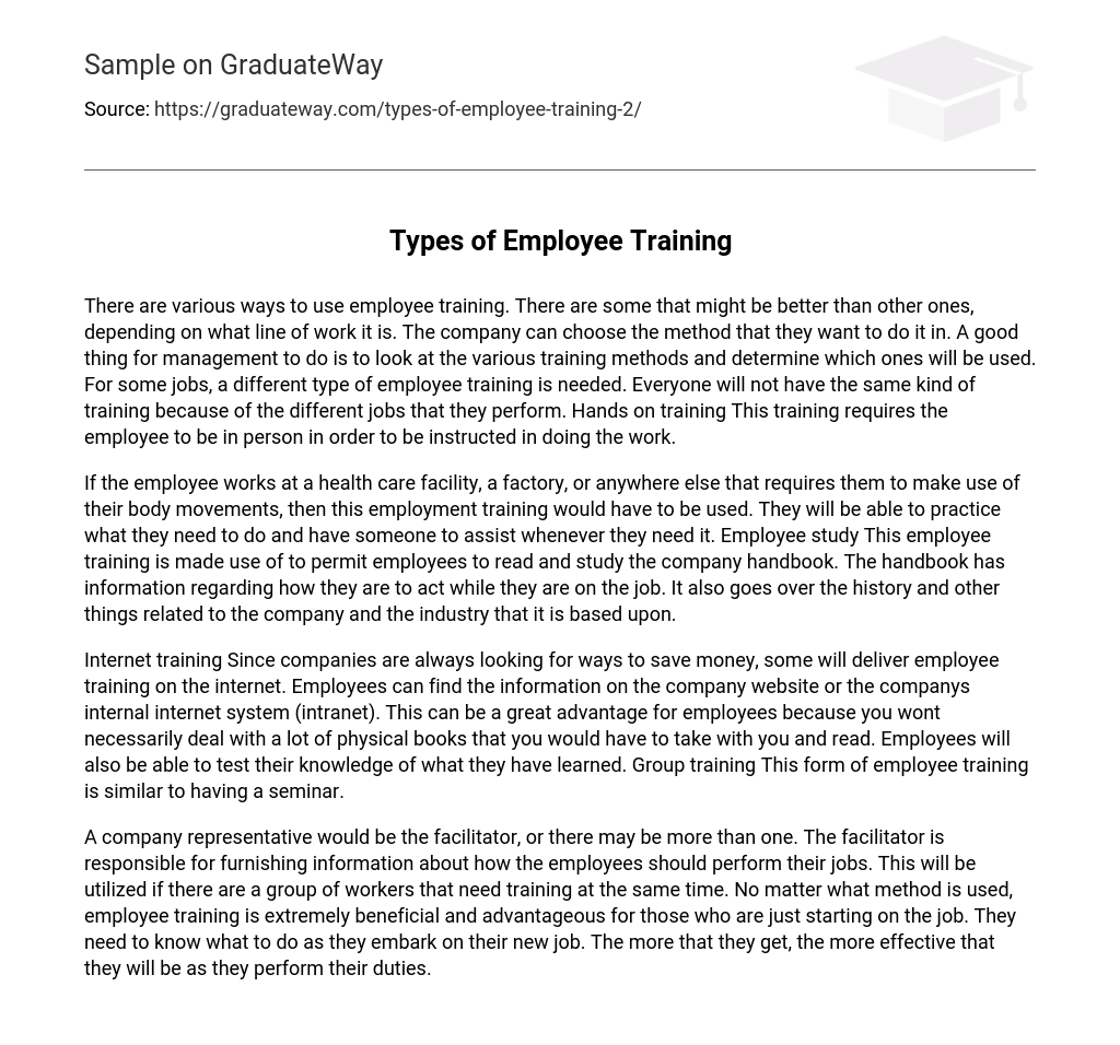 Types of Employee Training