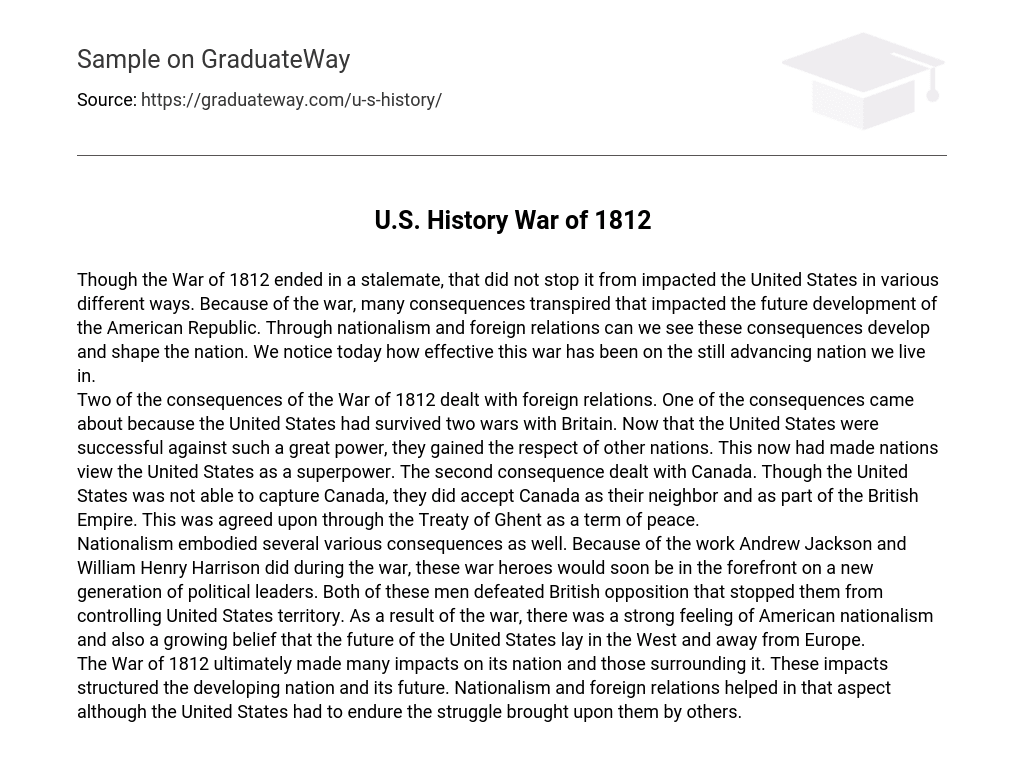U.S. History War of 1812