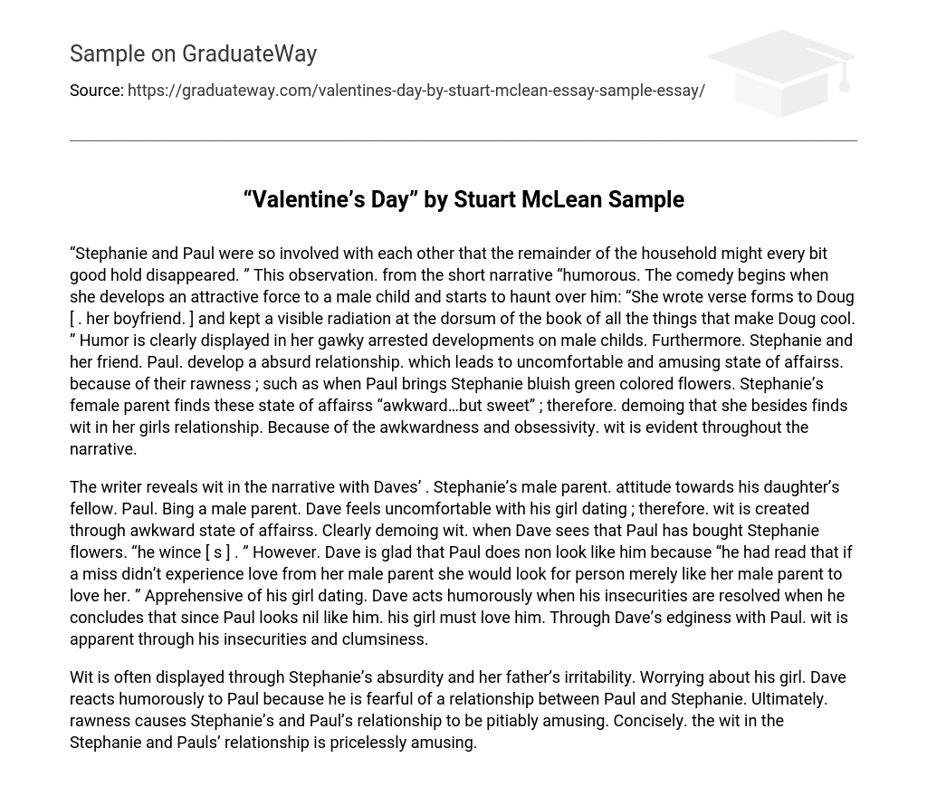 “Valentine’s Day” by Stuart McLean Sample