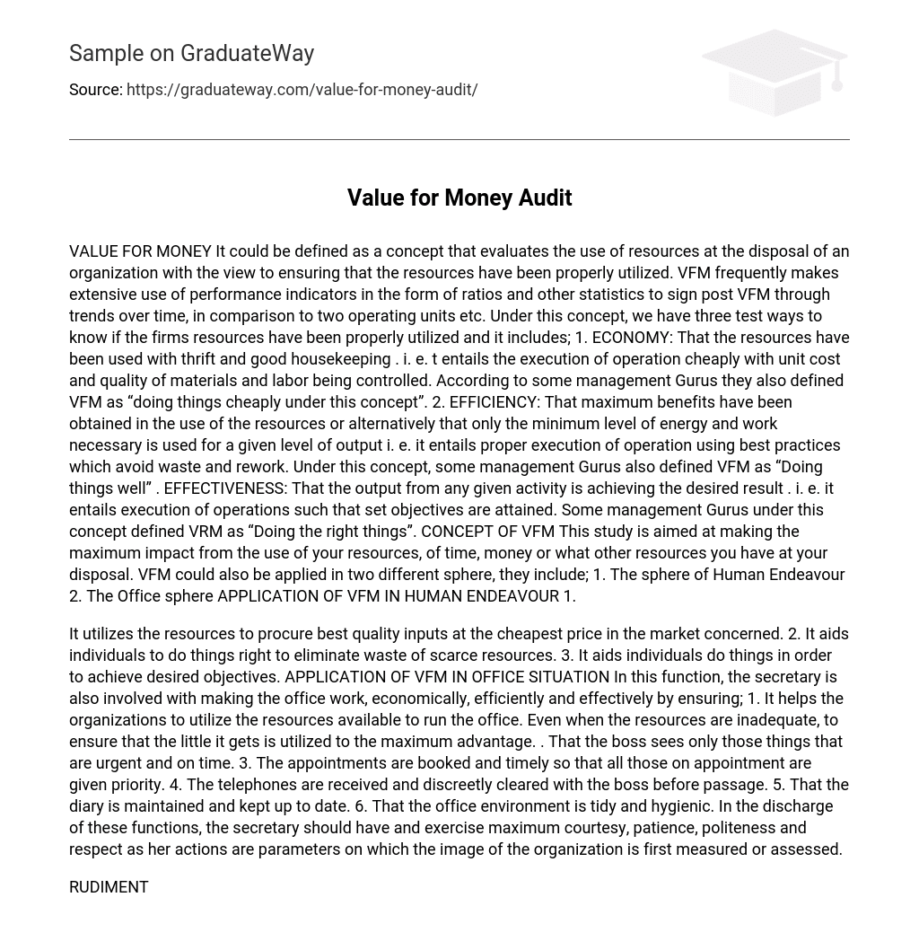 value-for-money-audit-853-words-free-essay-example-on-graduateway