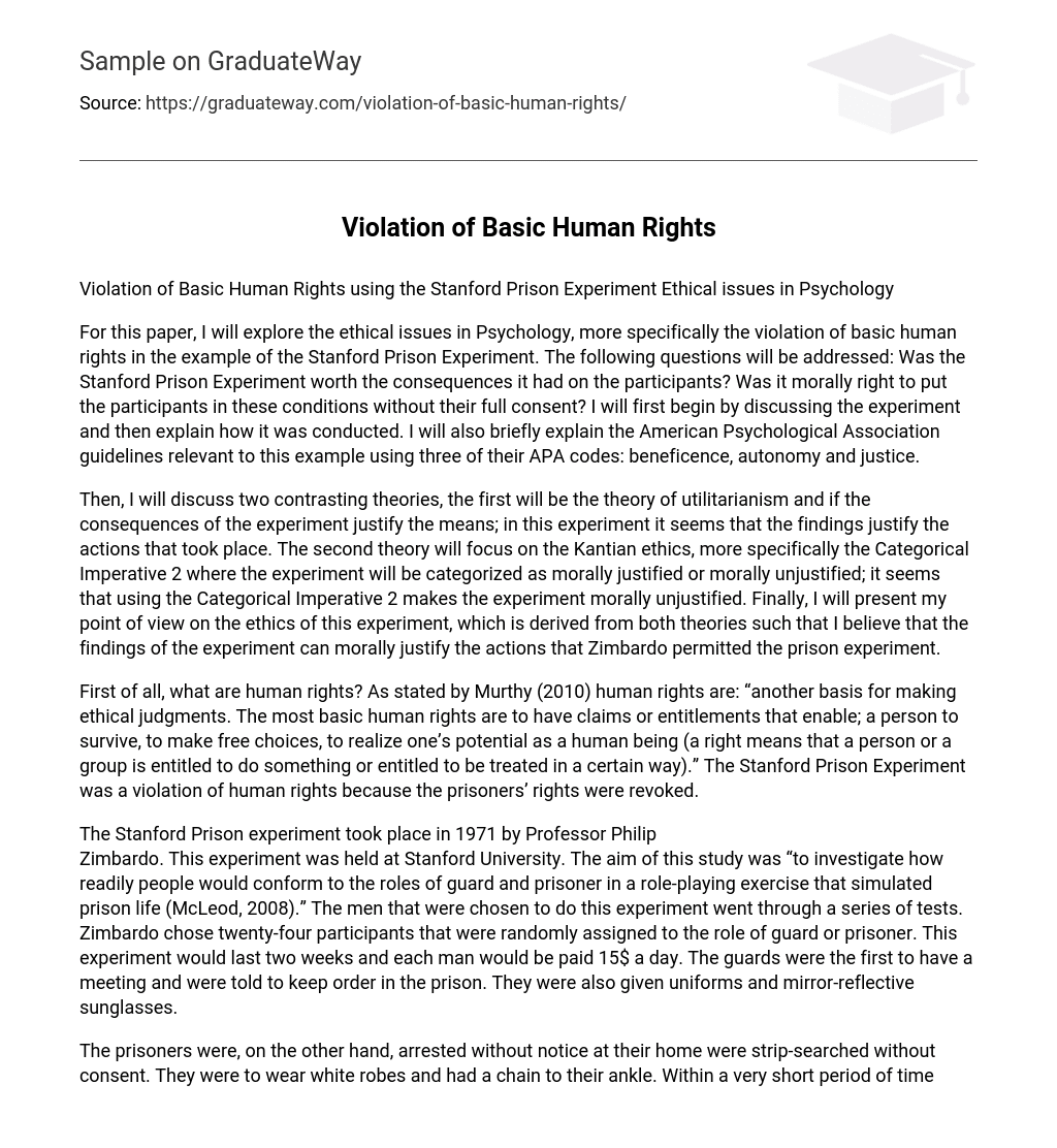 human rights violation thesis
