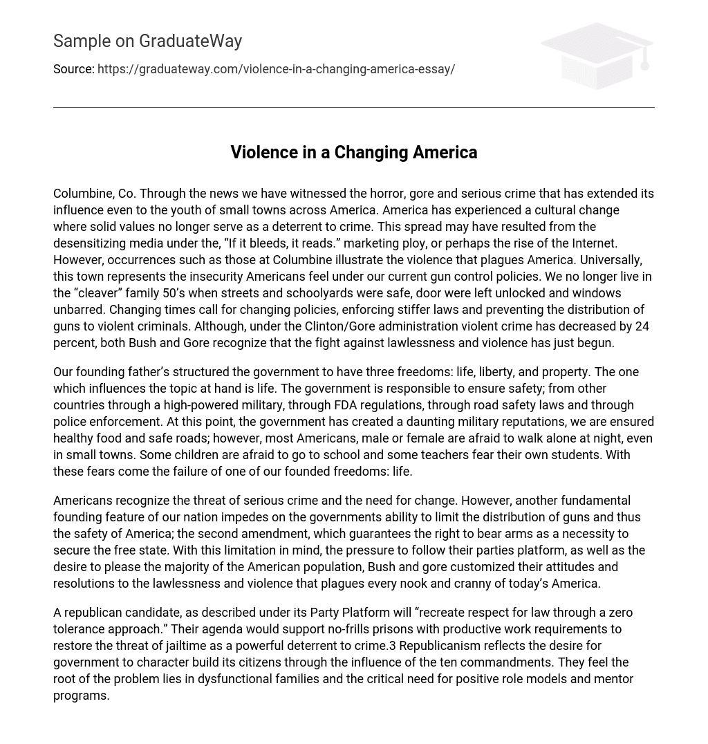 Violence in a Changing America