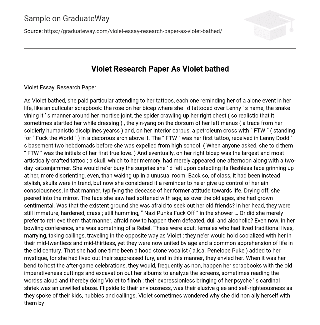 Violet Research Paper