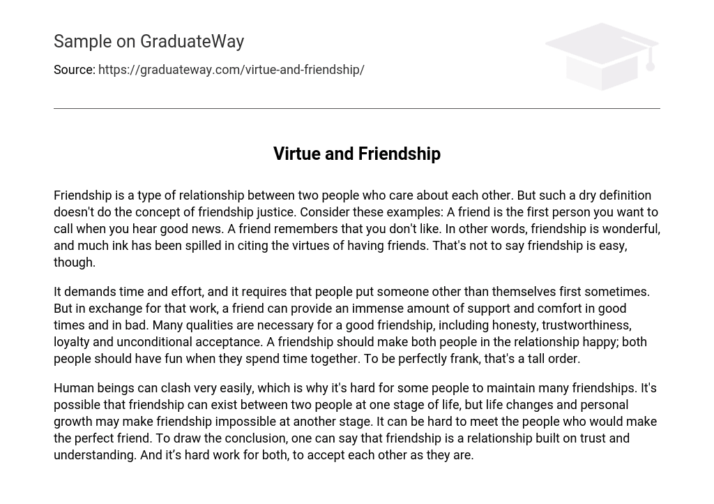 Virtue and Friendship