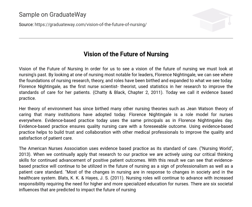 Vision of the Future of Nursing
