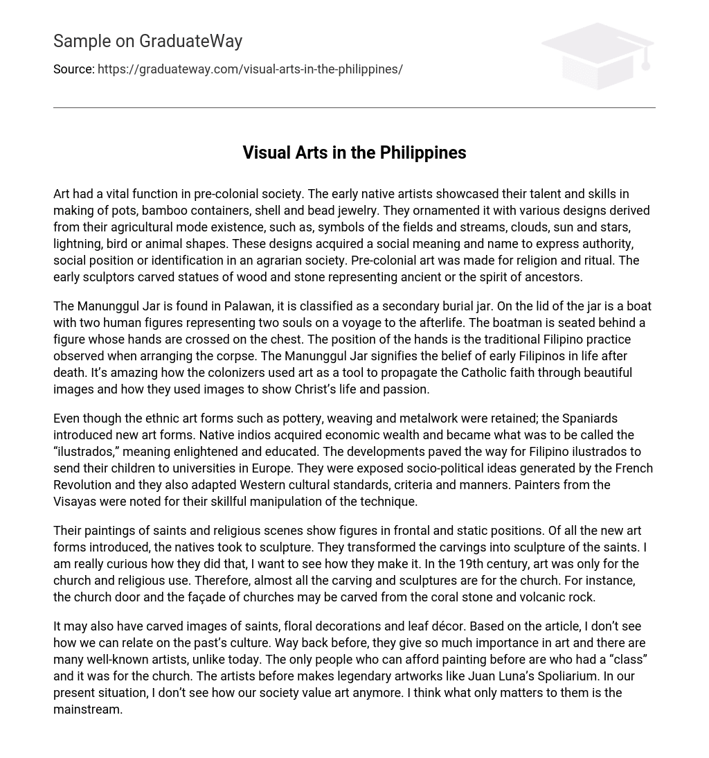 visual arts in the philippines essay