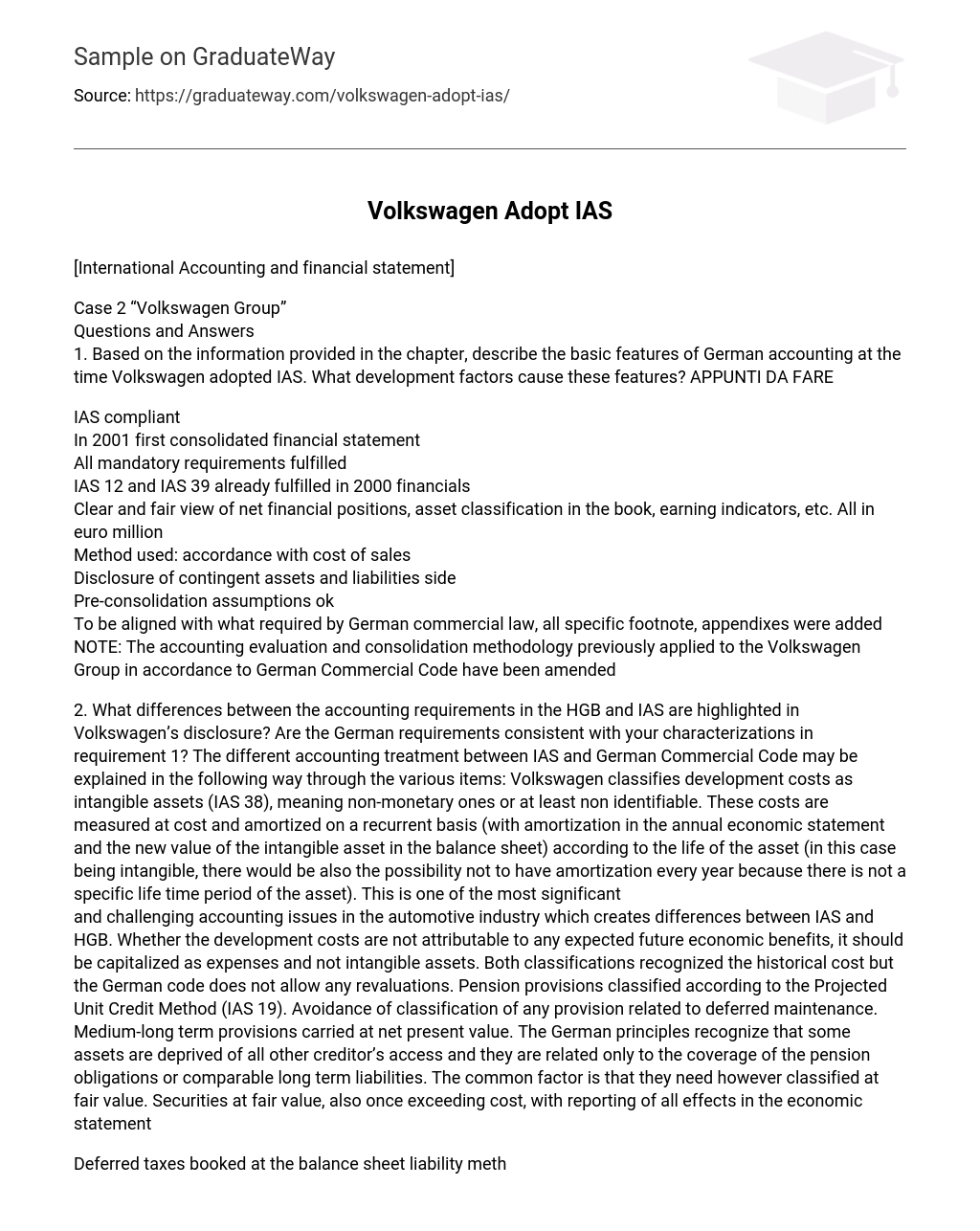 Volkswagen Adopt IAS