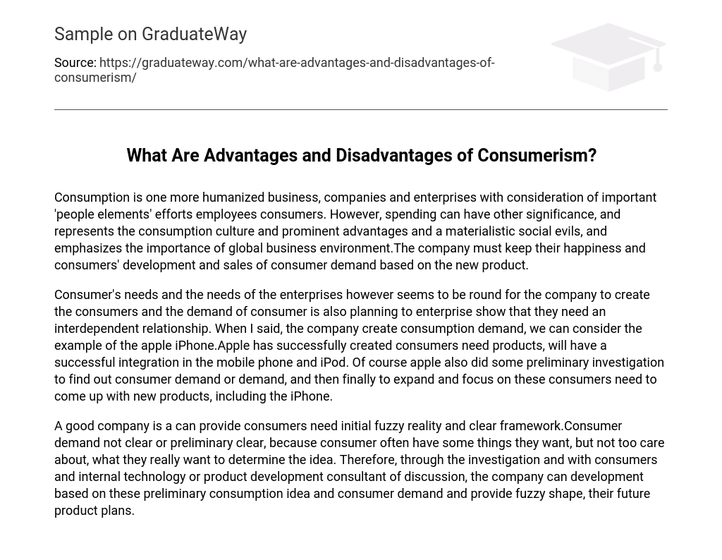 What Are Advantages and Disadvantages of Consumerism?