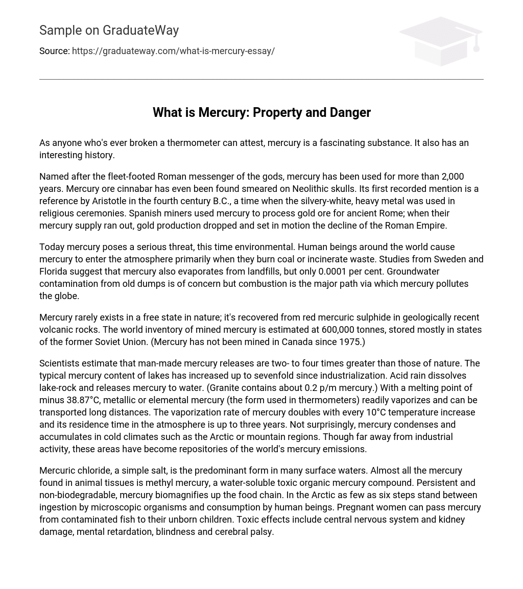 What is Mercury: Property and Danger