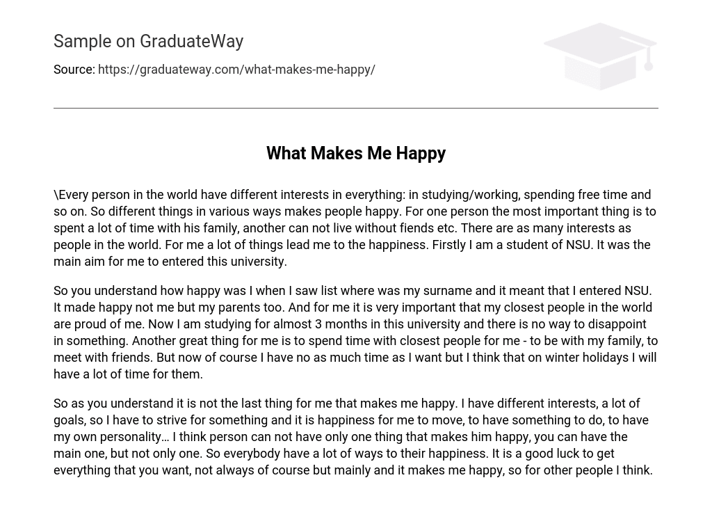 i am happy because essay