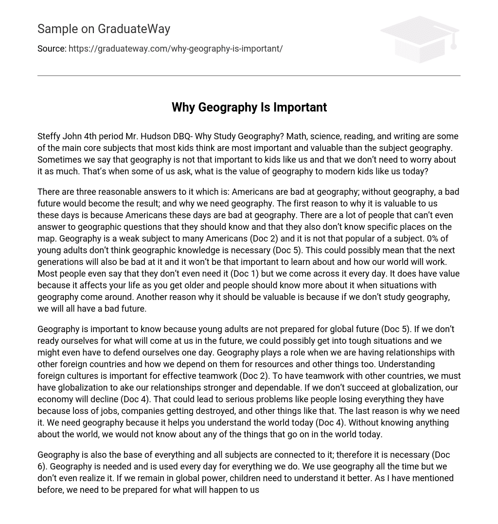 essay of geography