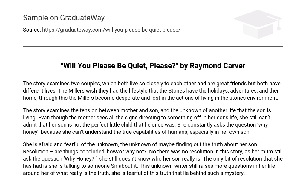 “Will You Please Be Quiet, Please?” by Raymond Carver Analysis