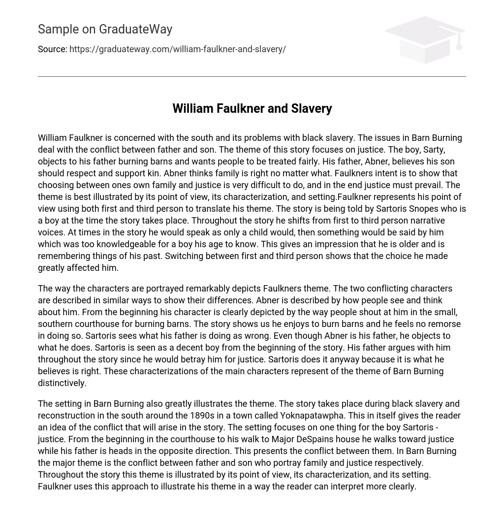 William Faulkner and Slavery
