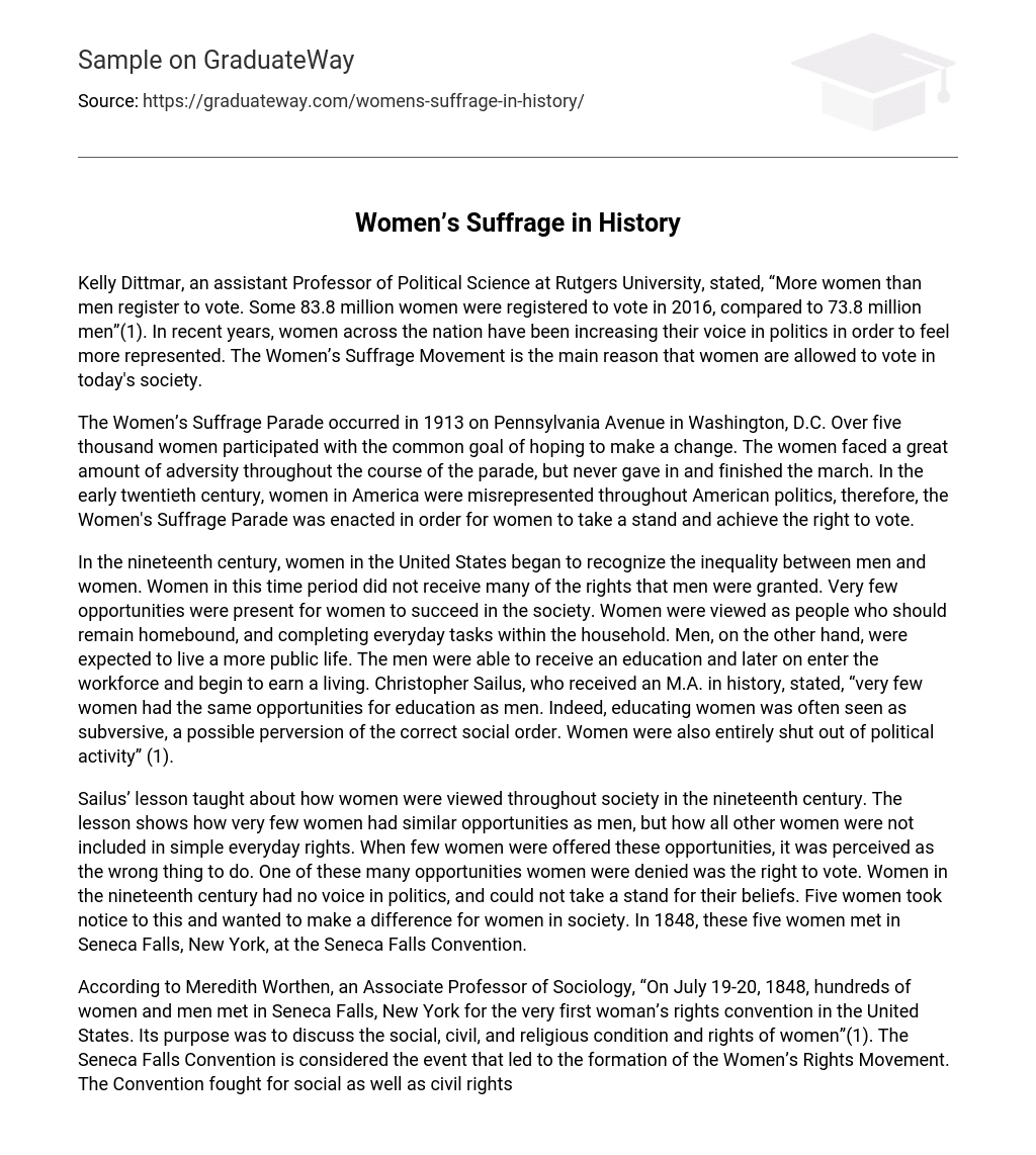 Women’s Suffrage in History