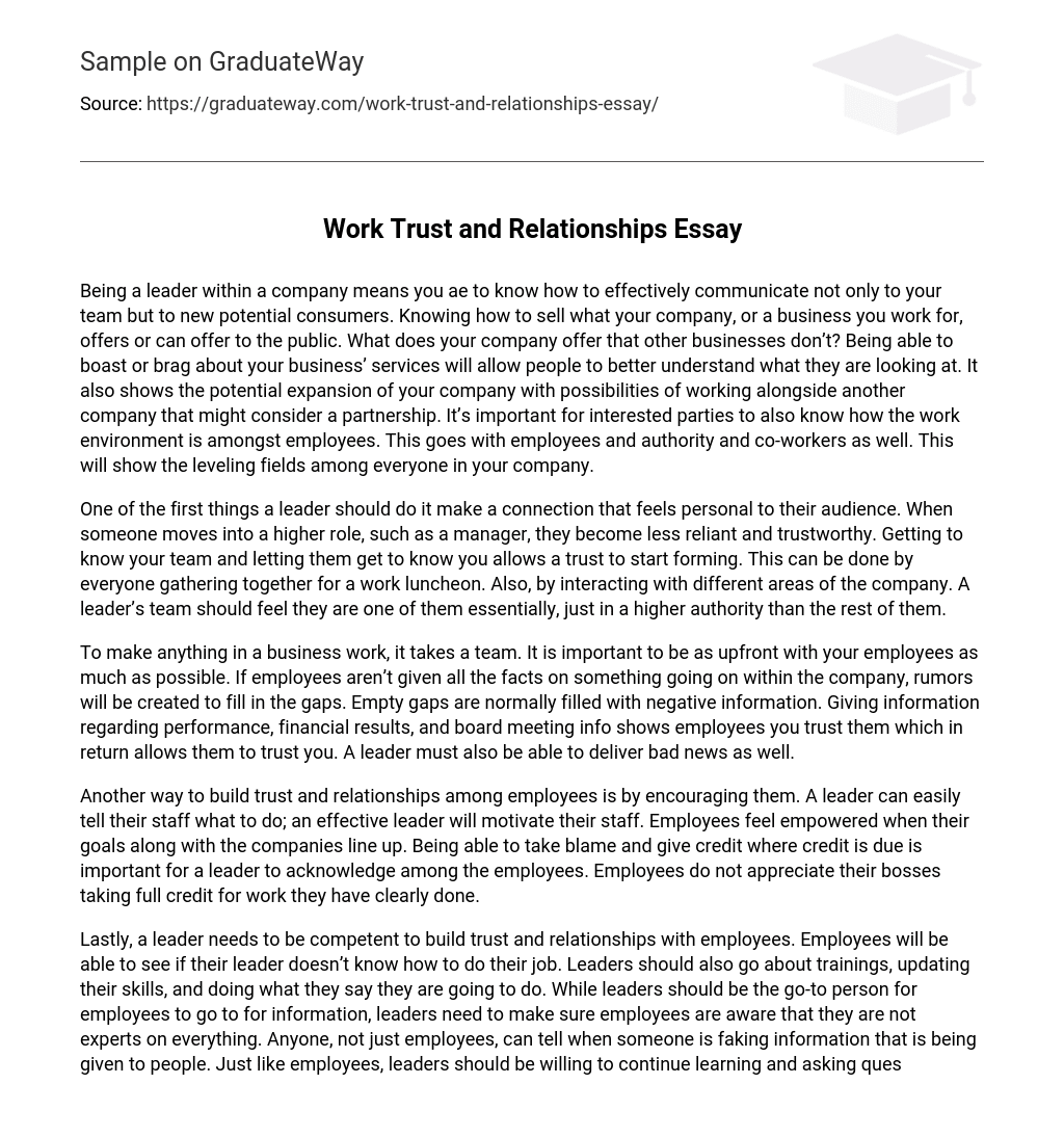 essay introduction about trust