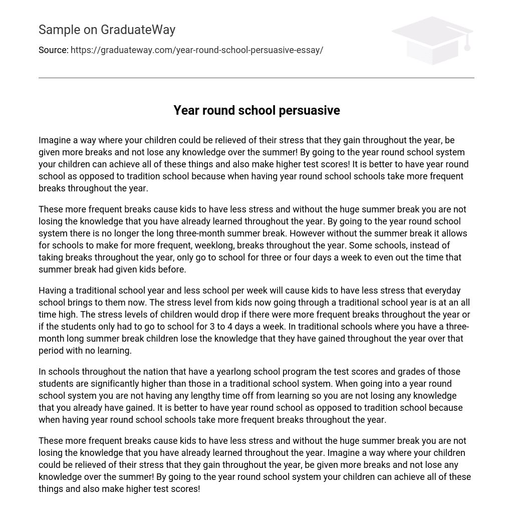 year round school essay