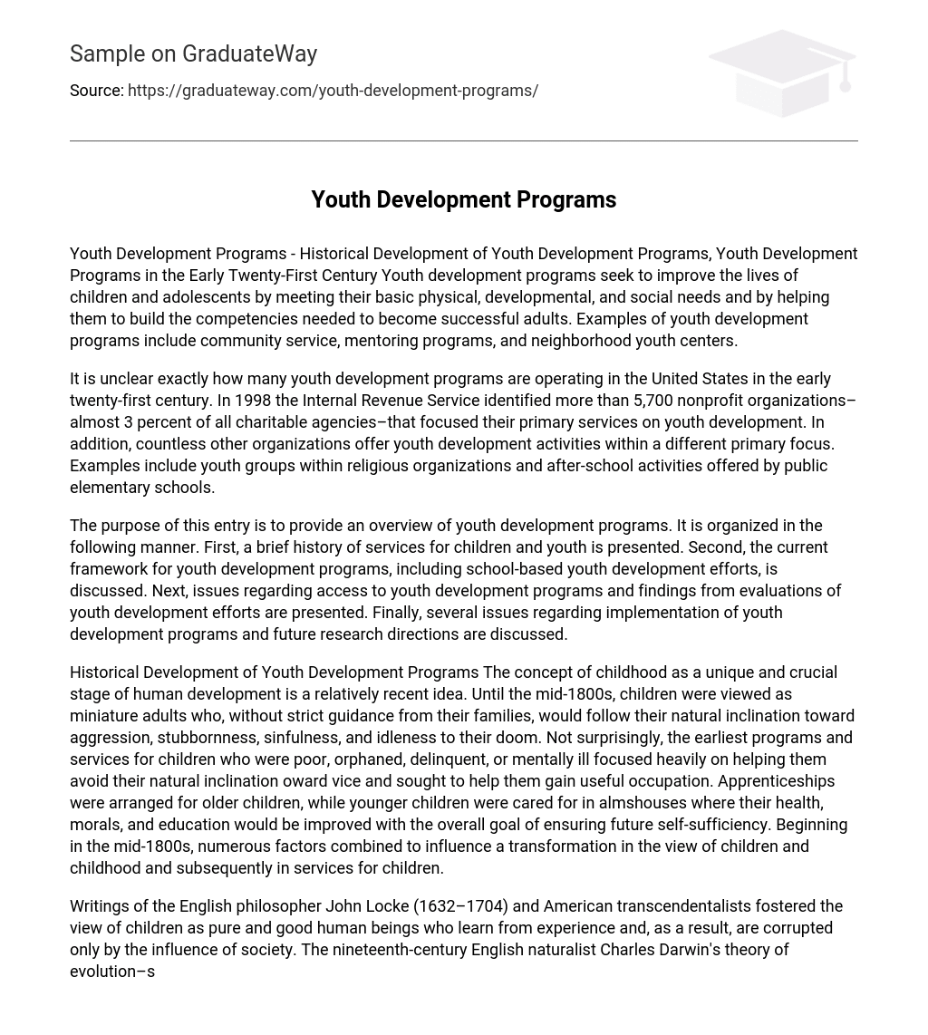 Youth Development Programs